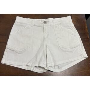 White Denim Shorts 4” Inseam Festival Beach Resort Wear Cottage Women’s Size 10